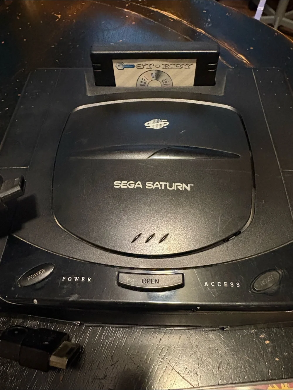 Sega Saturn Black Console MK-80000 w/ Controllers, 2 Game No AV, Power cable